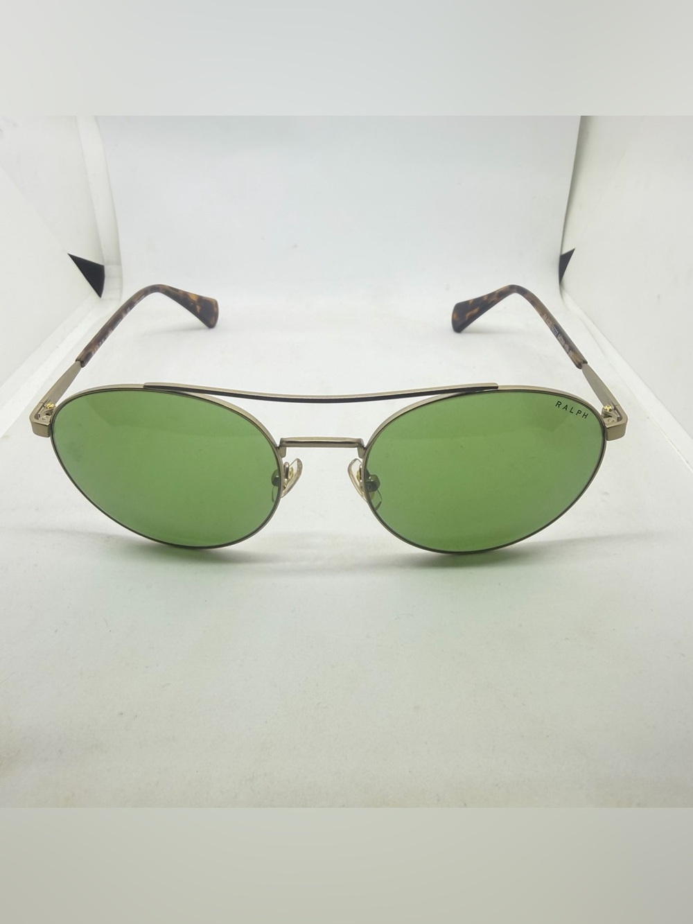 Ralph Lauren Gold Frame Sunglasses with Green Lenses